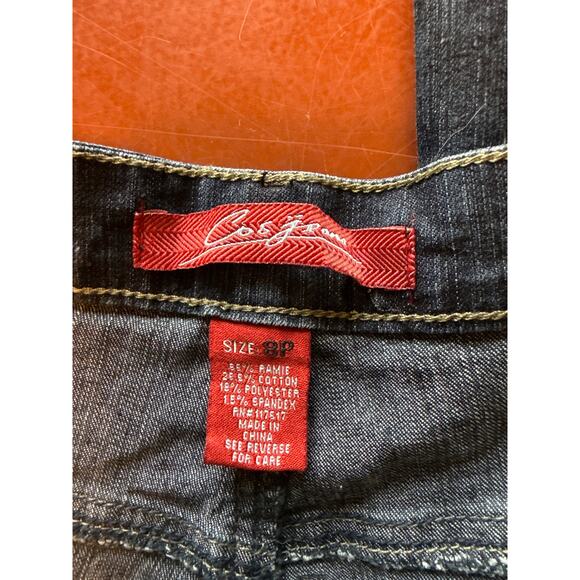 Cos Jeans 8P Bootcut Dark Wash Rhinestone Pocket Denim Y2K Bling - Picture 8 of 8